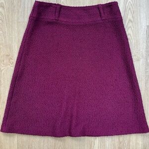 St. John Collection Purple A-Line Knit Skirt